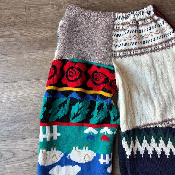 Colorful Patchwork RCYCLD Knit Pieced Pant from American Recycled Clothing - Picture 7 of 9